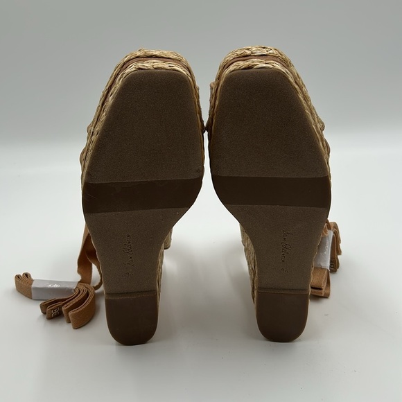 2454- Sam Edelman Chic Espadrille Wedge Sandals - Tan Size 9.5 NWT - Picture 8 of 8